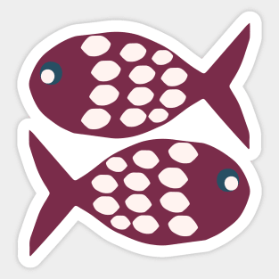 Takes two to tango fish pisces Sticker